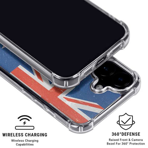 New Zealand Flag Distressed iPhone 17 Clear Case